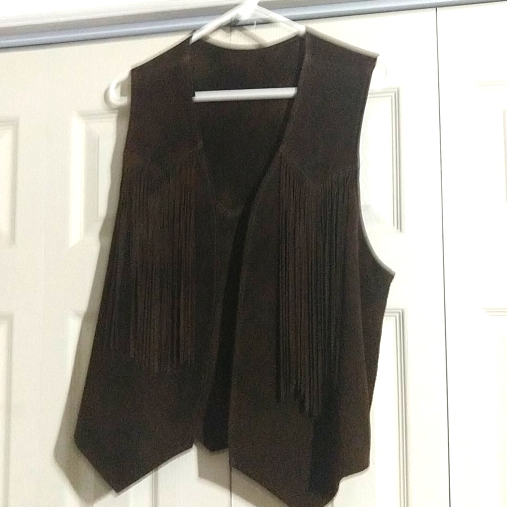 Leather festival vest